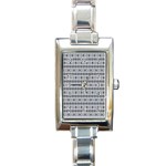 Pattern Grid Squares Texture Rectangle Italian Charm Watch Front