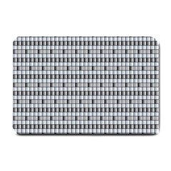 Pattern Grid Squares Texture Small Doormat  by Nexatart