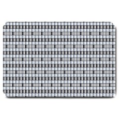 Pattern Grid Squares Texture Large Doormat  by Nexatart