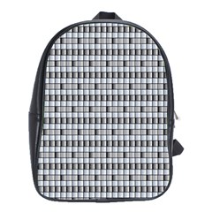 Pattern Grid Squares Texture School Bags (xl) 