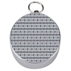 Pattern Grid Squares Texture Silver Compasses by Nexatart