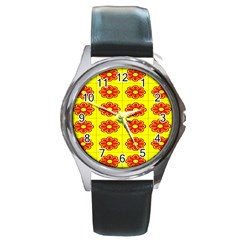 Pattern Design Graphics Colorful Round Metal Watch by Nexatart