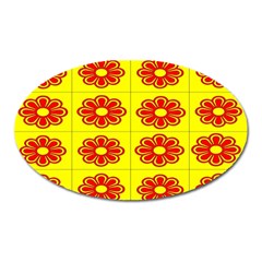 Pattern Design Graphics Colorful Oval Magnet