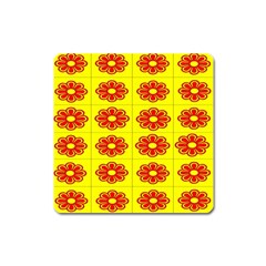 Pattern Design Graphics Colorful Square Magnet