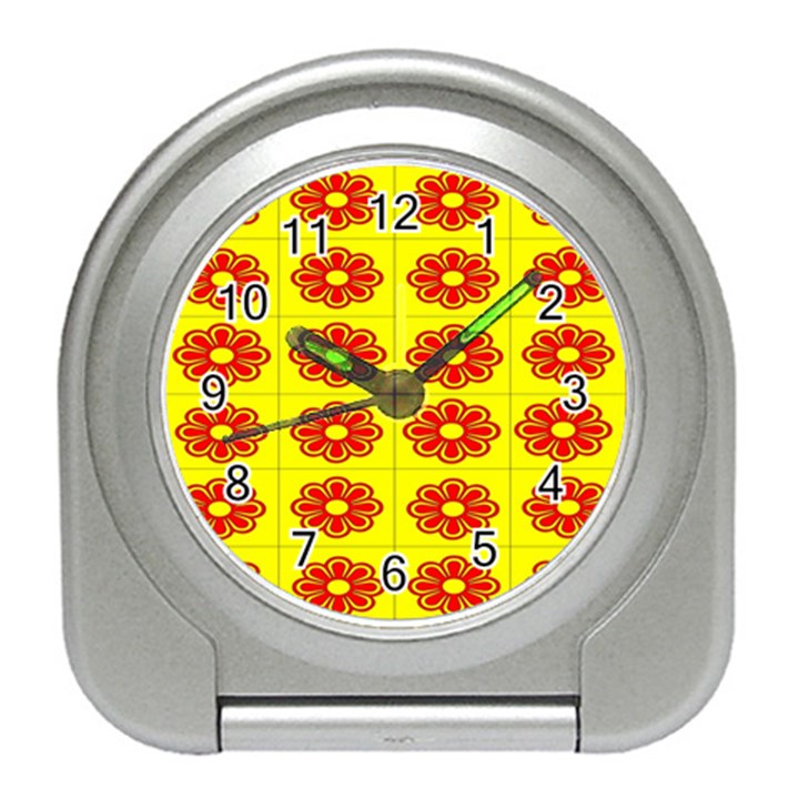 Pattern Design Graphics Colorful Travel Alarm Clocks