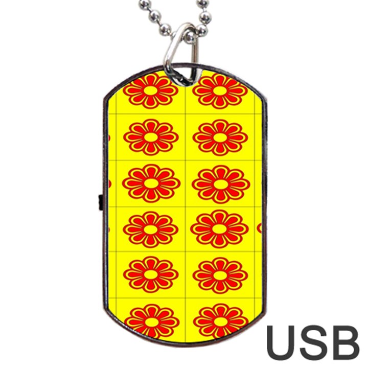 Pattern Design Graphics Colorful Dog Tag USB Flash (One Side)