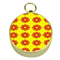 Pattern Design Graphics Colorful Gold Compasses