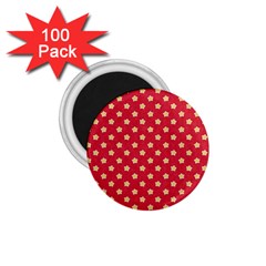 Pattern Felt Background Paper Red 1.75  Magnets (100 pack) 