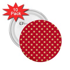 Pattern Felt Background Paper Red 2.25  Buttons (10 pack) 