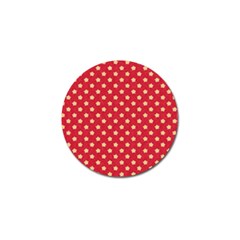 Pattern Felt Background Paper Red Golf Ball Marker (10 pack)