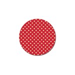 Pattern Felt Background Paper Red Golf Ball Marker (10 pack) Front