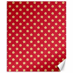 Pattern Felt Background Paper Red Canvas 8  x 10 