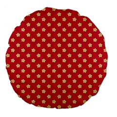 Pattern Felt Background Paper Red Large 18  Premium Flano Round Cushions