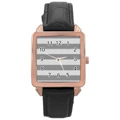 Pattern Half Tone Rose Gold Leather Watch  by Nexatart