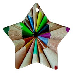 Pen Crayon Color Sharp Red Yellow Ornament (star) by Nexatart