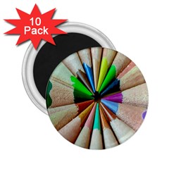 Pen Crayon Color Sharp Red Yellow 2 25  Magnets (10 Pack)  by Nexatart