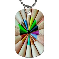 Pen Crayon Color Sharp Red Yellow Dog Tag (one Side) by Nexatart