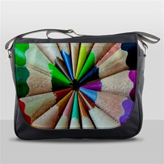 Pen Crayon Color Sharp Red Yellow Messenger Bags by Nexatart