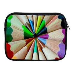 Pen Crayon Color Sharp Red Yellow Apple Ipad 2/3/4 Zipper Cases by Nexatart