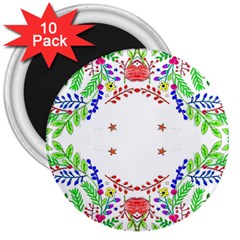 Holiday Festive Background With Space For Writing 3  Magnets (10 Pack)  by Nexatart