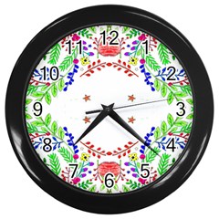 Holiday Festive Background With Space For Writing Wall Clocks (black) by Nexatart