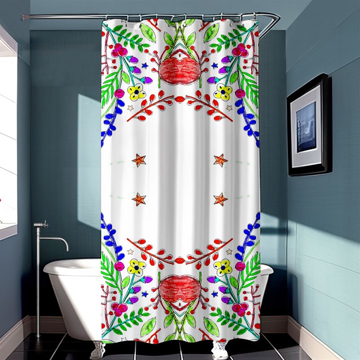 Holiday Festive Background With Space For Writing Shower Curtain 36  x 72  (Stall) 