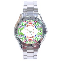 Holiday Festive Background With Space For Writing Stainless Steel Analogue Watch by Nexatart