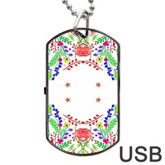 Holiday Festive Background With Space For Writing Dog Tag Usb Flash (one Side) by Nexatart