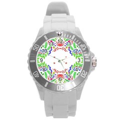 Holiday Festive Background With Space For Writing Round Plastic Sport Watch (l) by Nexatart