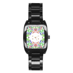 Holiday Festive Background With Space For Writing Stainless Steel Barrel Watch by Nexatart