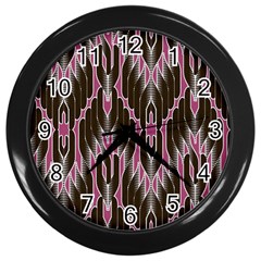 Pearly Pattern Wall Clocks (black) by Nexatart