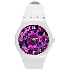 Hintergrund Tapete Keime Viren Round Plastic Sport Watch (m) by Nexatart