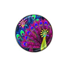 Peacock Abstract Digital Art Hat Clip Ball Marker by Nexatart