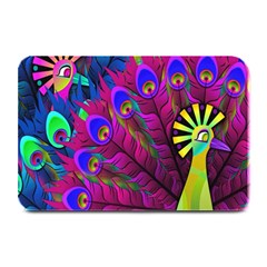 Peacock Abstract Digital Art Plate Mats by Nexatart