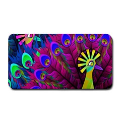 Peacock Abstract Digital Art Medium Bar Mats by Nexatart