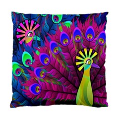 Peacock Abstract Digital Art Standard Cushion Case (two Sides) by Nexatart