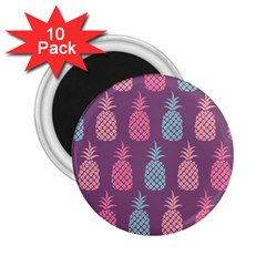 Pineapple Pattern  2 25  Magnets (10 Pack)  by Nexatart