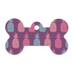 Pineapple Pattern  Dog Tag Bone (one Side) by Nexatart