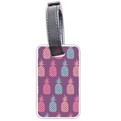 Pineapple Pattern  Luggage Tags (one Side)  by Nexatart