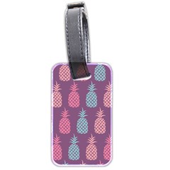 Pineapple Pattern  Luggage Tags (two Sides) by Nexatart