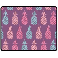 Pineapple Pattern  Double Sided Fleece Blanket (medium)  by Nexatart