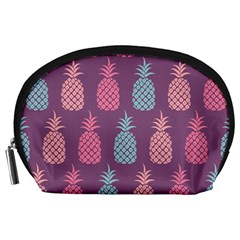 Pineapple Pattern  Accessory Pouches (large)  by Nexatart