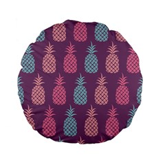 Pineapple Pattern  Standard 15  Premium Flano Round Cushions by Nexatart