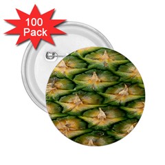 Pineapple Pattern 2 25  Buttons (100 Pack)  by Nexatart