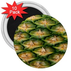 Pineapple Pattern 3  Magnets (10 Pack)  by Nexatart