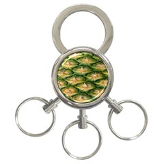 Pineapple Pattern 3-ring Key Chains by Nexatart