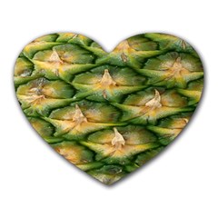 Pineapple Pattern Heart Mousepads by Nexatart