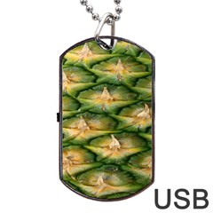 Pineapple Pattern Dog Tag Usb Flash (one Side)