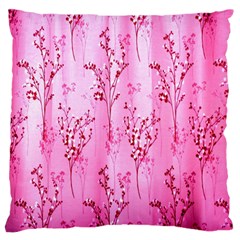 Pink Curtains Background Large Flano Cushion Case (one Side) by Nexatart