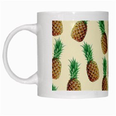 Pineapple Wallpaper Pattern White Mugs by Nexatart